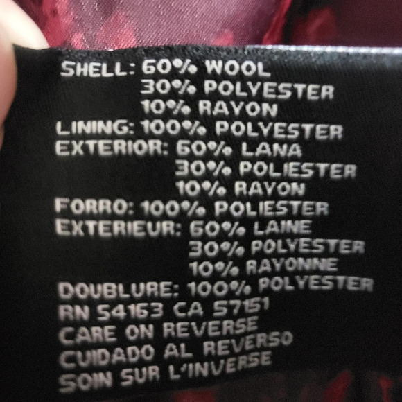 Guess - Wool Coat - NWOT - Size M, Wine Color - Picture 7 of 9